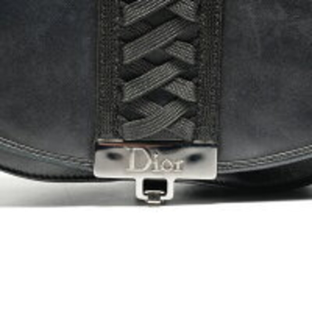 Christian Dior Admit It Corset Leather Hobo Shoulder Bag Black - Picture 10 of 13